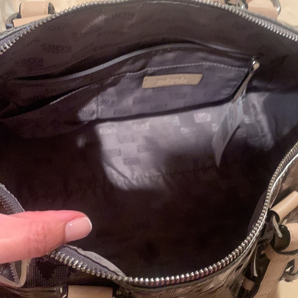 Michael Kors Grayson Large Satchel Mirror Metallic in Gunmetal Gray - Picture 7 of 12